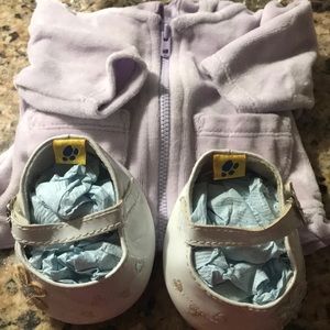 BUILD A BEAR SHOES AND BABY SWEATER